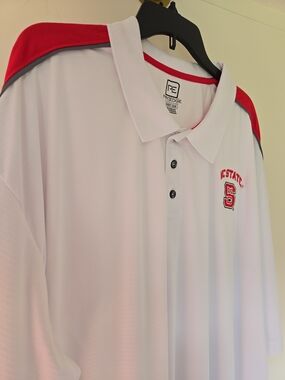 Pro Edge NC State White & Red Men's Polo Shirt 4XL In VGC